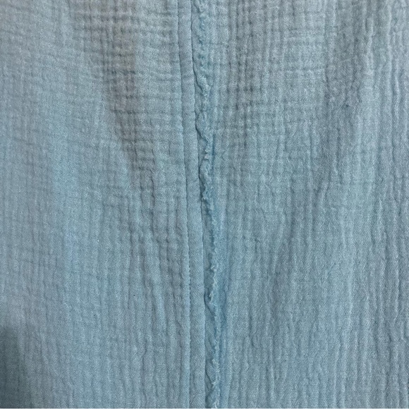 Habitat Cotton Sleeveless Blue Asymmetrical Dress Size Medium Midi 100% Cotton‎ - Picture 9 of 9